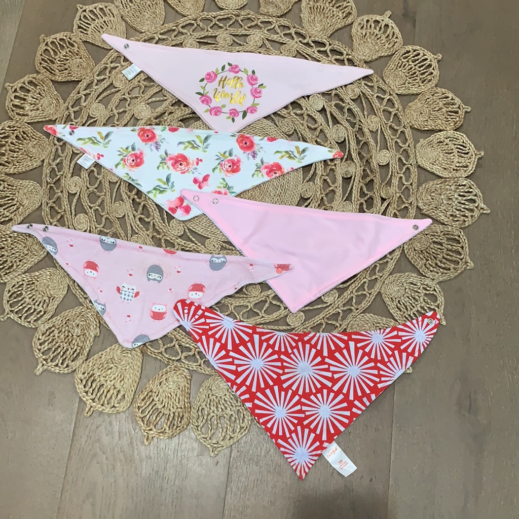 Bundle Of Girly Flowery Bibs